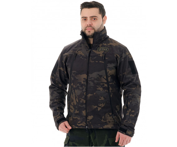 Фото: “Куртка Альфа, софт-шелл, черный мультиколор”, купить в интернет магазине