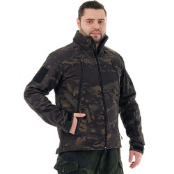 Фото: “Куртка Альфа, софт-шелл, черный мультиколор”