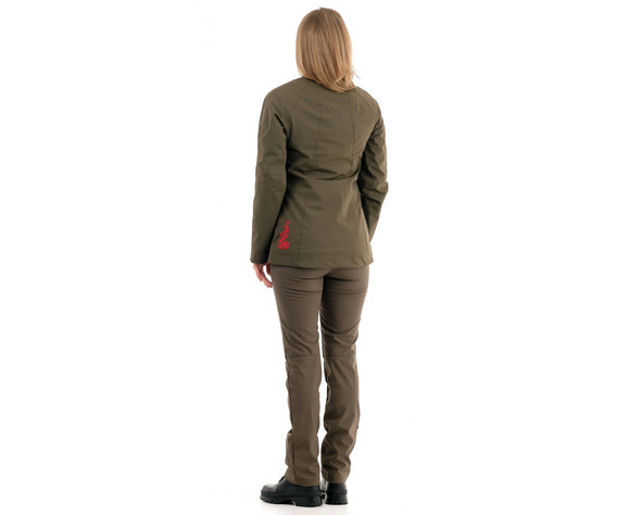 Фото: “Ветровка женская Сити, тармак, хаки-красный”, купить в интернет магазине