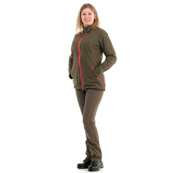 Фото: “Ветровка женская Сити, тармак, хаки-красный”