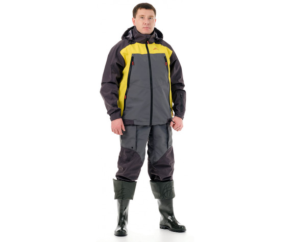 Фото: “Костюм Фиш Про, таслан, темно-серо-желтый”, купить в интернет магазине