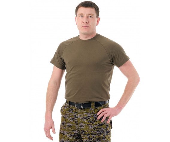 Фото: “Футболка, хлопок, хаки”, купить в интернет магазине