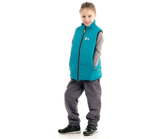 Фото: “Жилет детский Хамелеон, дюспа, бирюза”, купить в интернет магазине