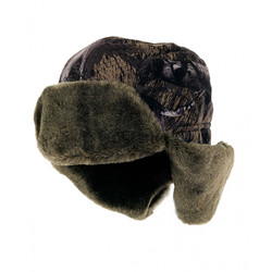 Фото: “Шапка-ушанка Умка, алова, темная ветка”