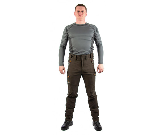 Фото: “Брюки Манул, смесовая, коричневый”, купить в интернет магазине