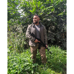 Фото: “Брюки Рубеж, смесовая, олива”