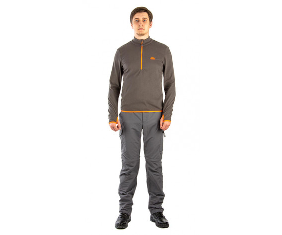 Фото: “Толстовка Тахо, флис 150гр, серый с оранжевым”, купить в интернет магазине