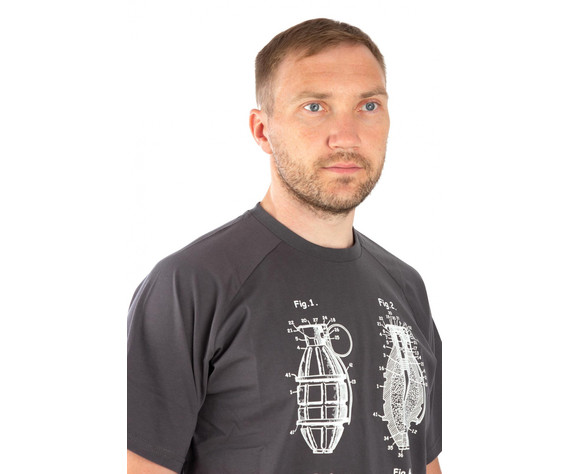 Фото: “Футболка 7.62 Grenade, хлопок, серый”, купить в интернет магазине