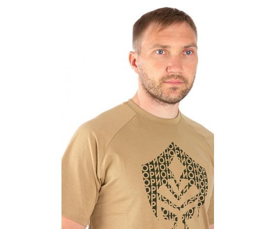 Фото: “Футболка Орион Shield, хлопок, бежевый”, купить в интернет магазине