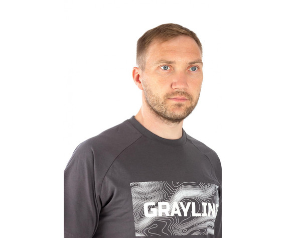 Фото: “Футболка GRAYLING Riverbad, хлопок, графит”, купить в интернет магазине