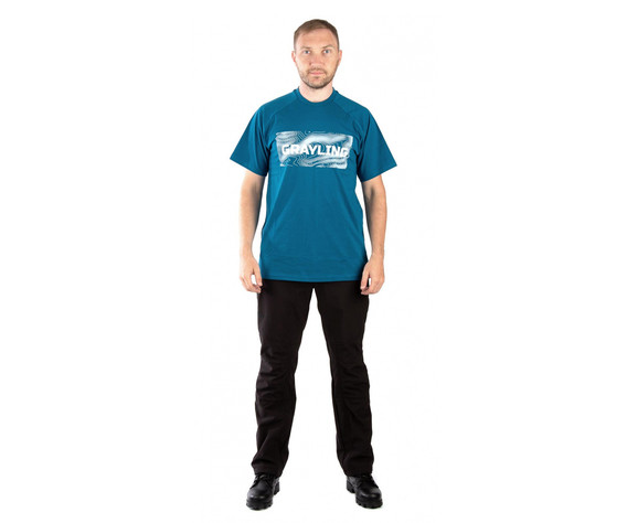 Фото: “Футболка GRAYLING Riverbad, хлопок, синий”, купить в интернет магазине