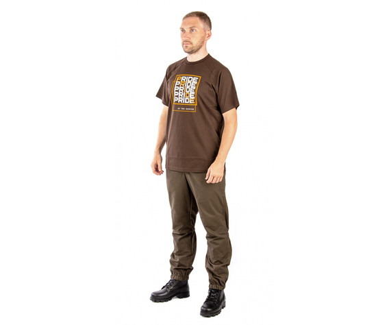Фото: “Футболка PRIDE Quadro, хлопок, темно-коричневый”, купить в интернет магазине