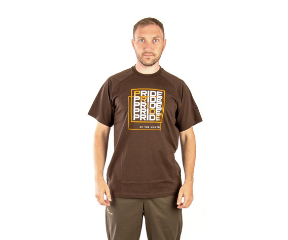 Фото: “Футболка PRIDE Quadro, хлопок, темно-коричневый”, купить в интернет магазине