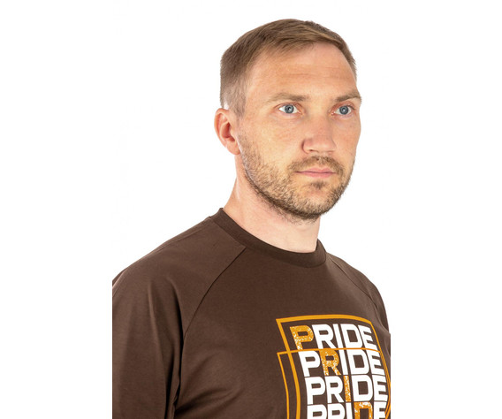 Фото: “Футболка PRIDE Quadro, хлопок, темно-коричневый”, купить в интернет магазине