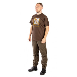 Фото: “Футболка PRIDE Quadro, хлопок, темно-коричневый”