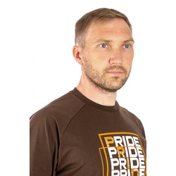 Фото: “Футболка PRIDE Quadro, хлопок, темно-коричневый”