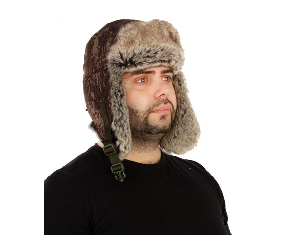 Фото: “Шапка-ушанка Буран, алова, бурая кора”, купить в интернет магазине