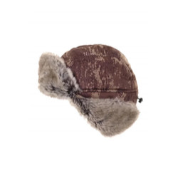 Фото: “Шапка-ушанка Буран, алова, бурая кора”