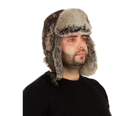 Фото: “Шапка-ушанка Буран, алова, зеленая кора”, купить в интернет магазине