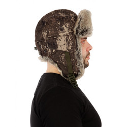 Фото: “Шапка-ушанка Буран, алова, зеленая кора”