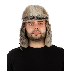 Фото: “Шапка-ушанка Буран, алова, зеленая кора”