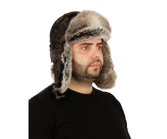Фото: “Шапка-ушанка Буран, алова, зеленый шельф”, купить в интернет магазине