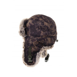 Фото: “Шапка-ушанка Буран, алова, зеленый шельф”