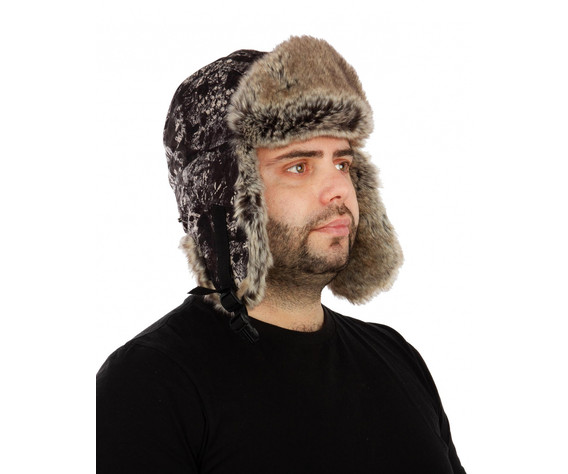Фото: “Шапка-ушанка Буран, алова, серый шельф”, купить в интернет магазине
