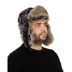 Фото: “Шапка-ушанка Буран, алова, серый шельф”, купить в интернет магазине