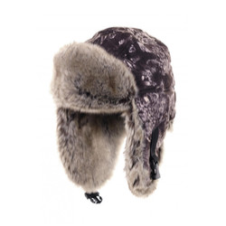 Фото: “Шапка-ушанка Буран, алова, серый шельф”