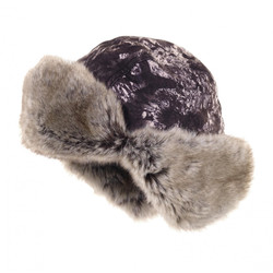 Фото: “Шапка-ушанка Буран, алова, серый шельф”