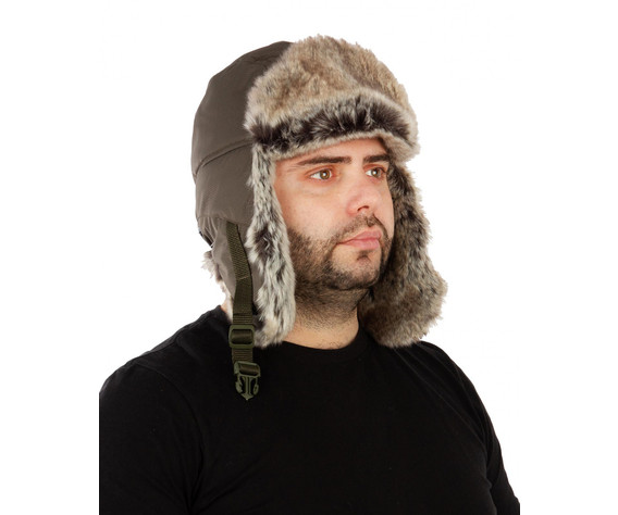 Фото: “Шапка-ушанка Буран, плащевая, хаки”, купить в интернет магазине