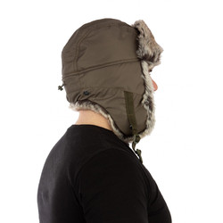 Фото: “Шапка-ушанка Буран, плащевая, хаки”