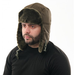 Фото: “Шапка-ушанка Умка GRAYLING, кошачий глаз, хаки”, купить в интернет магазине