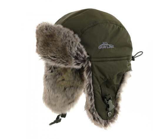 Фото: “Шапка-ушанка Nelma, таслан, хаки”, купить в интернет магазине