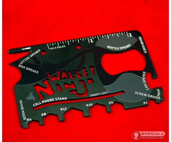 Фото: “Мультитул Wallet Ninja 18 в 1”, купить в интернет магазине