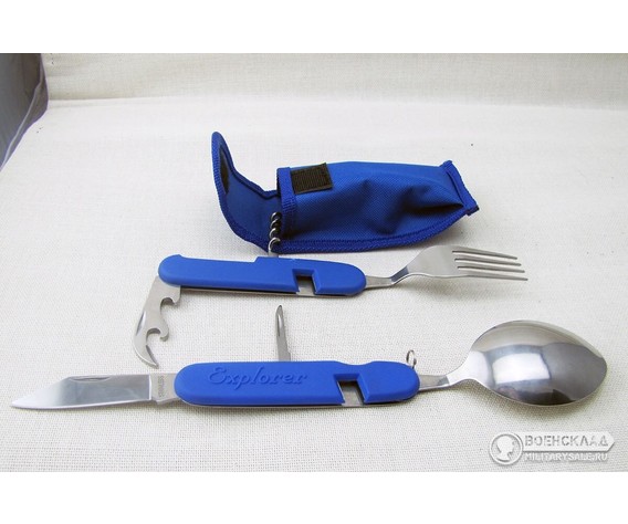 Фото: “Набор складных столовых приборов 6 в 1 синий”, купить в интернет магазине