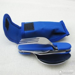 Фото: “Набор складных столовых приборов 6 в 1 синий”