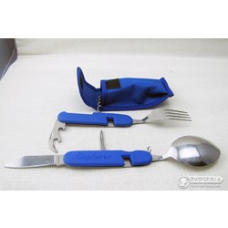 Фото: “Набор складных столовых приборов 6 в 1 синий”