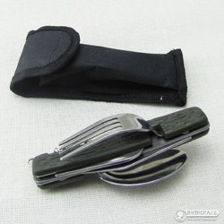 Фото: “Набор складных столовых приборов 6 в 1 олива”