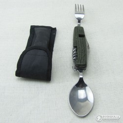 Фото: “Набор складных столовых приборов 6 в 1 олива”