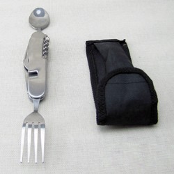 Фото: “Набор складных столовых приборов 6 в 1 металл”