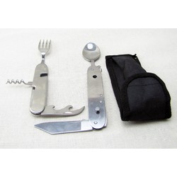 Фото: “Набор складных столовых приборов 6 в 1 металл”