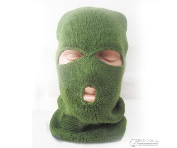 Фото: “Маска вязаная зимняя олива”, купить в интернет магазине