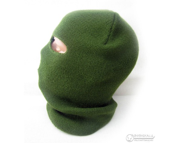 Фото: “Маска вязаная зимняя олива”, купить в интернет магазине