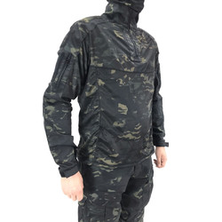 Фото: “Тактический костюм черный мультикам с наколенниками и налокотниками”