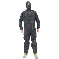 Фото: “Тактический костюм черный мультикам с наколенниками и налокотниками”, купить в интернет магазине