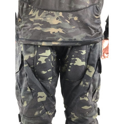 Фото: “Тактический костюм черный мультикам с наколенниками и налокотниками”