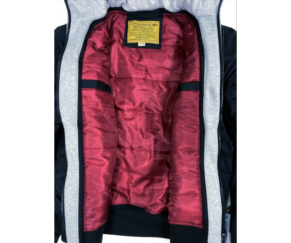 Фото: “Куртка Бомбер ALPHA с капюшоном ЧЕРНЫЙ”, купить в интернет магазине