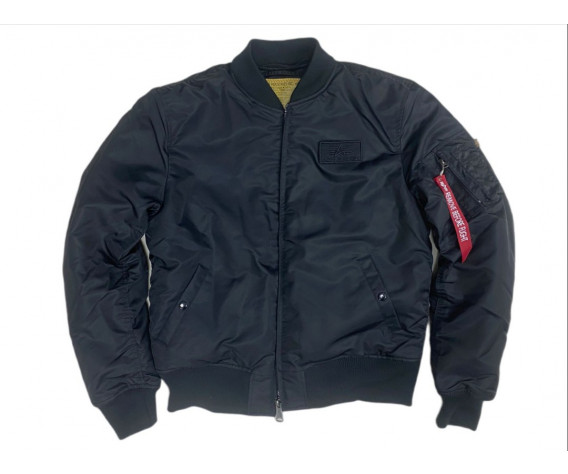 Фото: “Куртка Бомбер ALPHA с капюшоном ЧЕРНЫЙ”, купить в интернет магазине